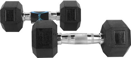 COCKATOO RUBBER HEX DUMBBELLS 10KG Fixed Weight Dumbbell