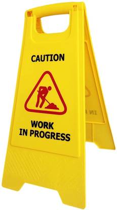 KR STORE Work On Progress Emergency Sign
