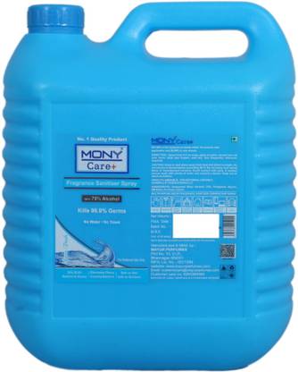 Mony Care Plus Fragrance Sanitizer Aqua Fresh 75 % Alcohol Content With Hand Sanitizer Can