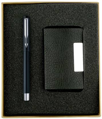 PARKER Vector & Card Holder Gift Set Roller Ball Pen