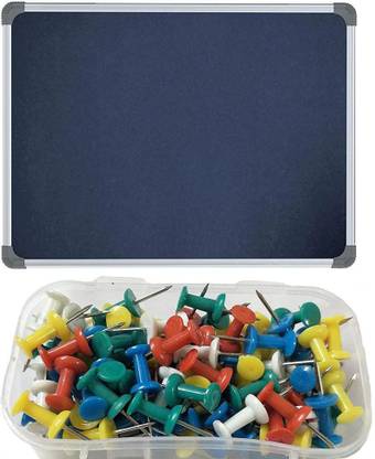 UQUAT Blue 1.5 x 2 feet Notice Board | Pin up | Soft | Bulletin | Display Board With Pins Bulletin Board Bulletin Board Bulletin Board