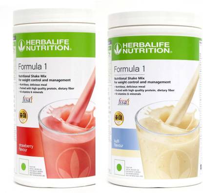 HERBALIFE Formula 1 Nutritionl shake mix Strawberry and Vanilla flavour for weigtt loss Plant-Based Protein