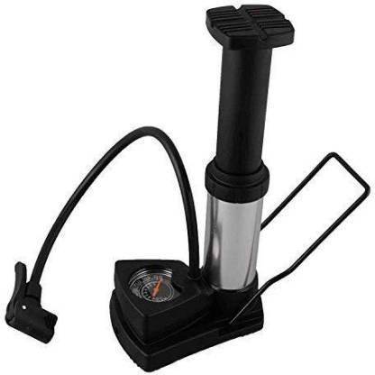 LKT Foot Activated Floor Pump with Gauge Cycle Air Pump Mini Portable Pump Bicycle Pump