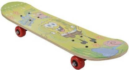 S.V.Enterprises SPONGEBOB Wood-Composite Skateboard 23INCH X 6 INCH , Medium (Multi-Color) 6 inch x 23 inch Skateboard 6 inch x 23 inch Skateboard