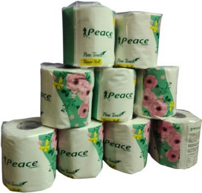 Peace Forever Pure touch toilet roll/ toilet tissue set of 9 ( 1800 tissue paper) Toilet Paper Roll