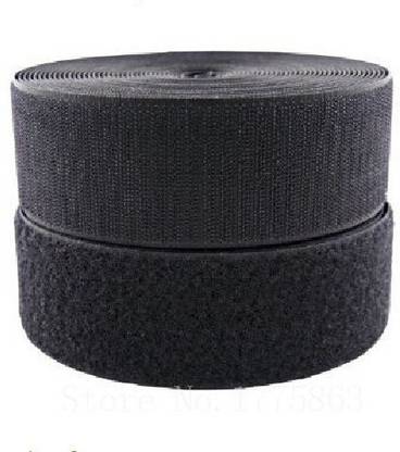 Vardhman Velcro tape industial quality , 2 inches ( 50 m ) width,color black, pack of 5 mts Sew-on Velcro