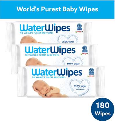 WaterWipes World's purest baby wipes,99.9% water,Pack of 60x3
