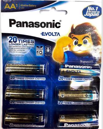 Panasonic AA EVOLTA ALKALINE BATTERY 1.5V PACK OF 6  Battery