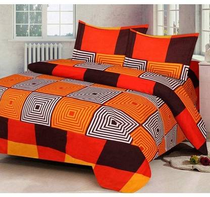 Toucan 140 TC Polycotton Double 3D Printed Flat Bedsheet