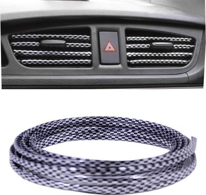 Love Me Car Styling Interior Grill Air Vent Car Door Beading Roll(20- mtr) blackcheck Glossy Universal For Car Universal For Car Front Garnish