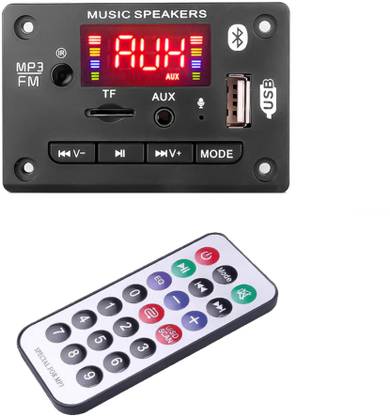 Gadget Hero's Audio Player MP3 Decoder Board 12V Module With Remote. FM, USB & Bluetooth Connectivity. AM6 Black MP3 Player