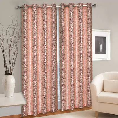 Reyansh deroc 152 cm (5 ft) Polyester Window Curtain (Pack Of 2)