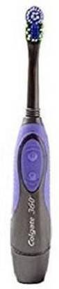 Colgate 360 Total Advanced Floss-Tip Battery Toothbrush, Soft Electric Toothbrush