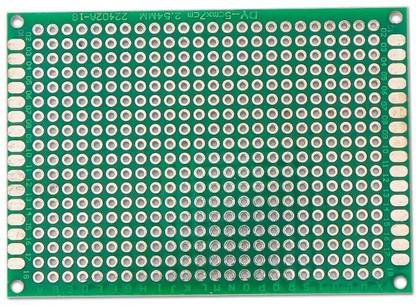 Electronic Spices 5 x 7 cm Universal PCB Prototype Board Double-Side Green-2pcs Electronic Components Electronic Hobby Kit