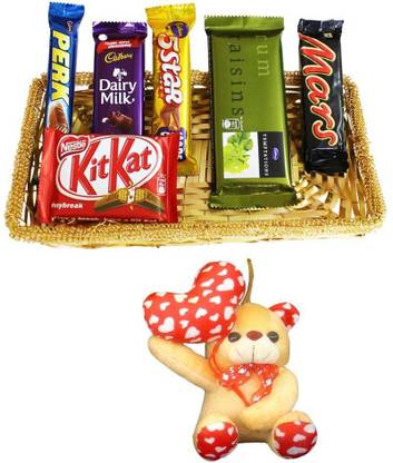 Cadbury Valentine Surprise Gift Chocolate Combo | Anniversary Gift | Valentines Day Gift | Anniversary Teddy Hamper | Valentines Special Teddy Gift | Anniversary Chocolate Gift | Valentines Day Surprise Chocolate Gift | Combo
