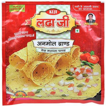 Ladha Ji Anmol Moong Dal papad 500g Masala Papad