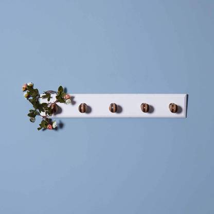 CASA DECOR Modern Quest Peg Board for The Entryway, Bathroom, Bedroom, Kitchen Wall Mount Hanger with Hardware (L 24" X W 3.5" X H 4") Hook Rail 5