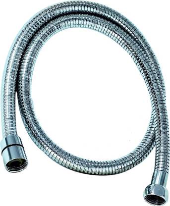 RN S.S. Shower Tube (With All Brass Parts)_6100_ (1mtr) SS Shower Tube 1 Mtr Hose Pipe