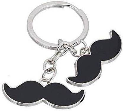 Stylewell Stylish Two Mustache Macho Mooch in One Metal Keychain Key Chain