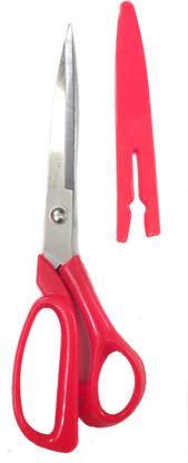 S Mark Smark large size Scrissors with Cap Red Colour (1Pcz) Steel All-Purpose Scissor