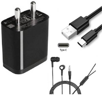 Prifakt Wall Charger Accessory Combo for PocoX3, Poco M2 Pro, Poco M2, Poco X2, Poco C3 , Xiaomi Redmi Note 7 Pro, Redmi Note 7S, Redmi Note 7, Redmi 8A, Mi A3, Mi A2, Mi A1 With 1 Meter TYPE- C USB Cable Charging Cable Data Transfer Cable