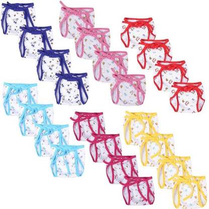 Chinmay Kids BABY CARE REUSABLE CLOTH LANGOTS (Pack of 24 Pieces)