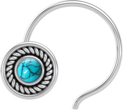 jsaj Turquoise Sterling Silver Plated Sterling Silver Nose Stud