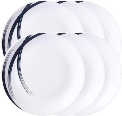 Crystalarc Opalware Glass Indigo Stella Moon Quarter Plate Set of 6 Piece 19cm Quarter Plate