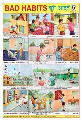 BAD HABITS CHART [Wall Chart] BOOK DEPOT (MAP HOUSE) Paper Print