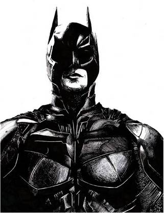 Batman Sketch Poster Paper Print