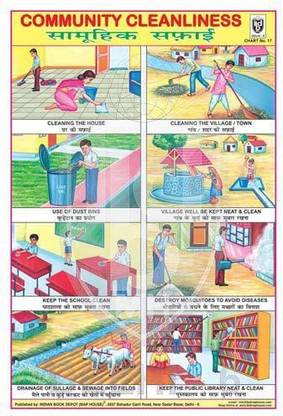 COMMUNITY CLEANLINESS CHART [Wall Chart] INDIAN BOOK DEPOT (MAP HOUSE) Paper Print
