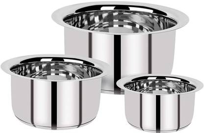 BERGNER Stainless Steel Topes - Set of 3 - 1.4L, 1.8L, 2.5L Tope Set 1.4 L, 1.8 L, 2.5 L capacity 0 cm diameter