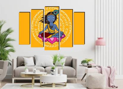 BALKRISHNA WALL STICKER 68 cm hare krishna hare rama wall sticker 3d Self Adhesive Sticker