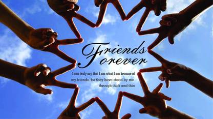 ANSHUL INTERNET 45.72 cm BEST FRIENDS 3 Self Adhesive Sticker