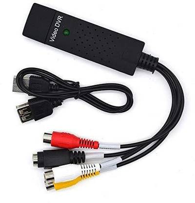 TERABYTE  TV-out Cable USB 2.0 Easycap Audio and Video Capturing Device Directly from TV Dc60 Tv DVD VHS Video Adapter Capture Card Audio Av Capture Support Windows Xp/7/Vista With Attach Setup Link