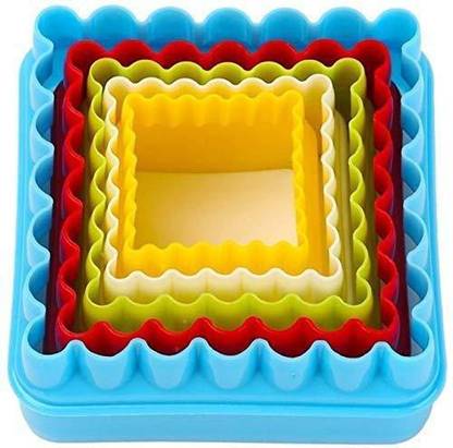 Bakers cutlery Plastic Square Cookie Cutter Set, Biscuit Cookie Cutter