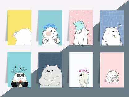 Macro CUTE PANDA SET OF 8 MAGNETIC BOOKMARKS FOR BOOKLOVERS Magnetic bookmark Bookmark