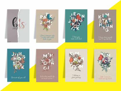 Macro BTS NAME THEMED SET OF 8 OFFICIALLY LICENSED MAGNETIC BOOKMARKS Magnetic bookmark Bookmark