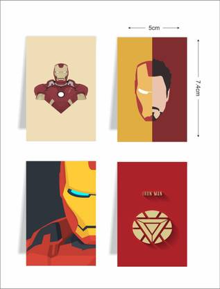 Macro IRONMAN OF 4 MAGNETIC BOOKMARKS FOR BOOKLOVERS MAGNETIC Bookmark