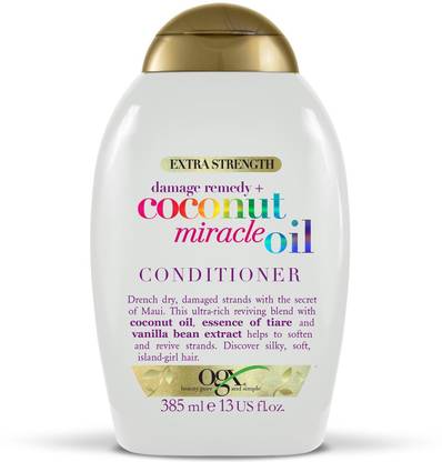 ogx Extra Strength Damage Remedy Coconut Miracle Oil Conditioner, Sulfate-Free