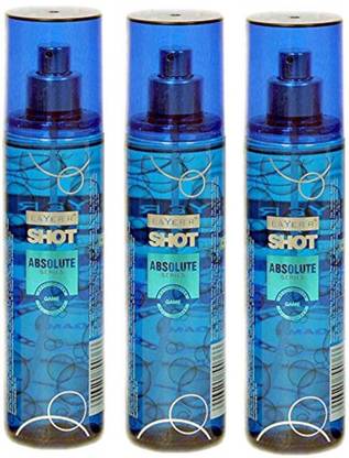 LAYER'R Shot Absolute Series Game Perfume Body Spray Pack of 3 Combo (135ML each) Perfume Body Spray  -  For Men