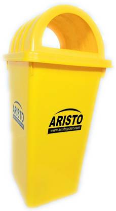 Aristo Square Dome Garbage Waste Dustbin 110 Ltr (Yellow) Plastic Dustbin