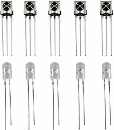 Storescent Three Legs 5 Pairs Infrared Diode LED IR Emission and Receiver Sensor Security Circuit and Motion Detector Electronic Hobby Kit