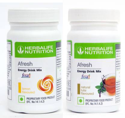 HERBALIFE Afresh Energy Drinks Mix Lemon + Tulsi Flavour (1+1 ) Energy Drink