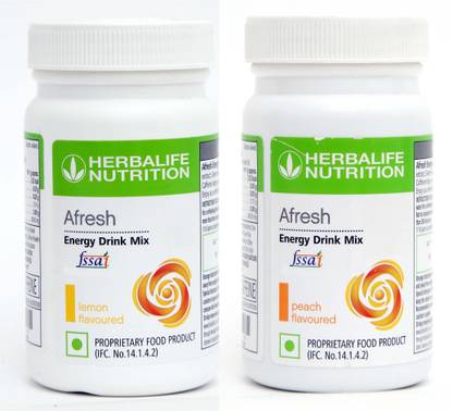 HERBALIFE Afresh Energy Drinks Mix Lemon + Peach Flavour (1+1 ) Energy Drink