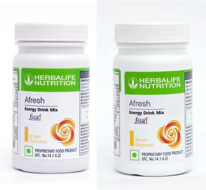 HERBALIFE Afresh Energy Drinks Mix Ginger + Lemon Flavour (1+1 ) Energy Drink