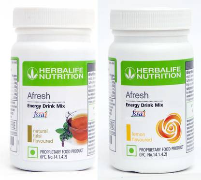 HERBALIFE Afresh Energy Drinks Mix Tulsi + Lemon Flavour (1+1 ) Energy Drink