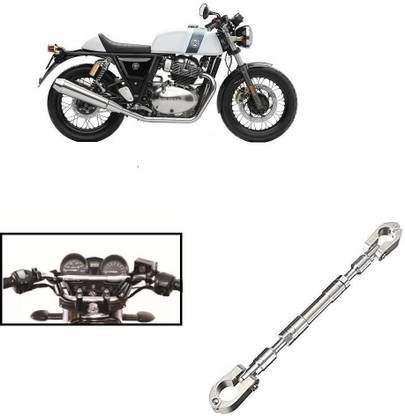 Qiisx Motorcycle Handlebar Cross Bar Silver for R.Enfield Continental GT Handle Bar