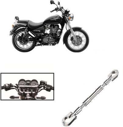 Qiisx Motorcycle Handlebar Cross Bar Silver for R.Enfield Thunderbird 350 Handle Bar