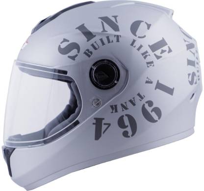 Steelbird Zoom Tank Full Face ISI Certified Helmet, Fitted with Clear Visor Motorbike Helmet